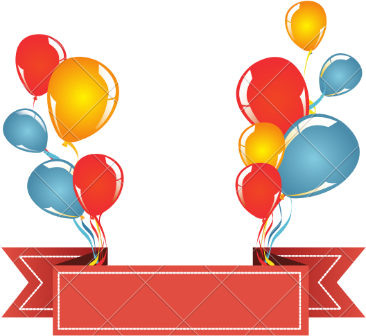 Decorations Clipart Ribbon Png - Balloon Decoration Clipart Png (550x550), Png Download