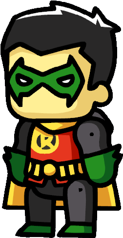 Damian Wayne - Scribblenauts Batman (256x496), Png Download