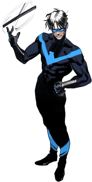 Dick Grayson In Nightwing Costume - Dick Grayson Robin Rebirth (400x649), Png Download