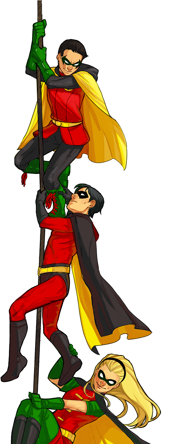 My Art Robin Dick Grayson Jason Todd Damian Wayne Tim - Dick Grayson Jason Todd Damian Wayne Y Tim Drake (1000x1477), Png Download
