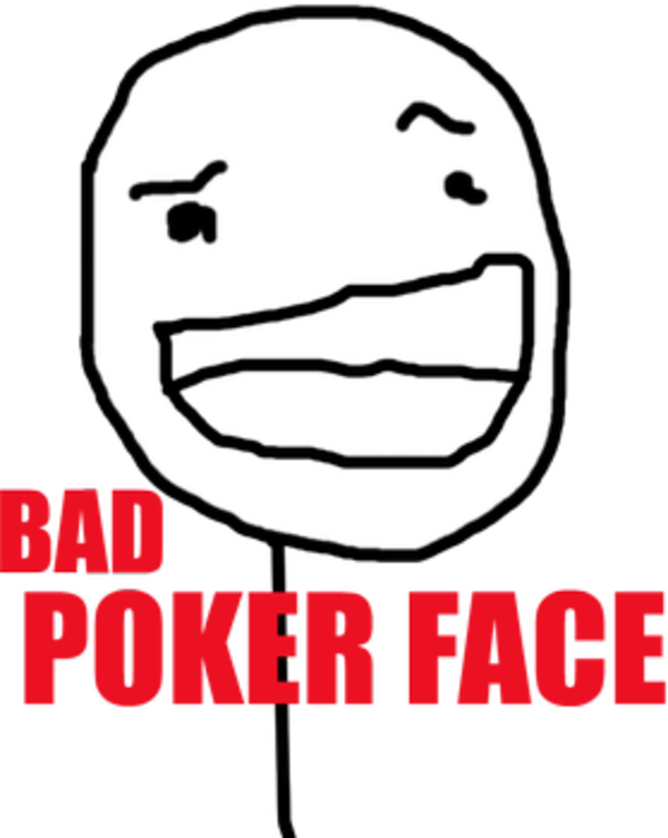 Poker Face - Bad Pokerface (600x753), Png Download