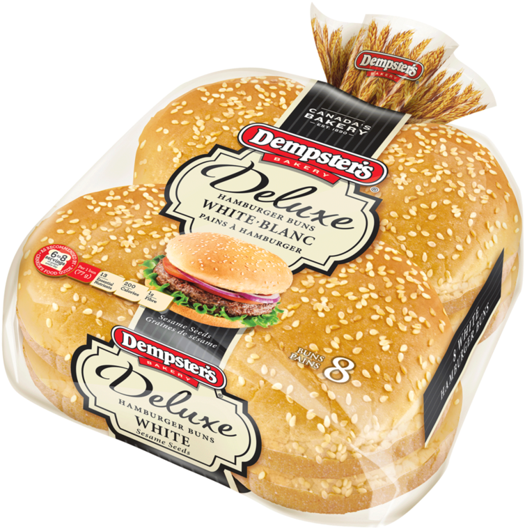 Pains À Hamburger Blancs Deluxe Dempster's® - Dempsters Hot Dog Buns (800x814), Png Download