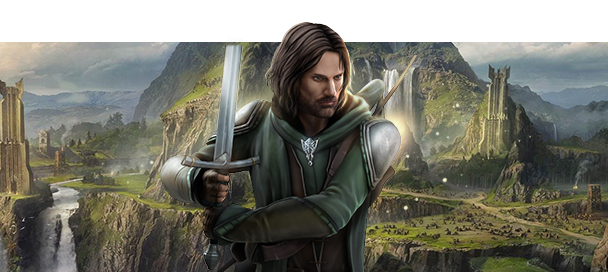 2 Nov - Shadow Of War Aragorn (608x272), Png Download