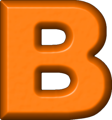 Orange Refrigerator Magnet B - Orange Alphabet Letters (372x400), Png Download