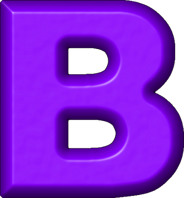 Purple Refrigerator Magnet B - Letter B (372x400), Png Download