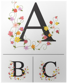 Decorative Super Caps Letters A, B, C Poster • Pixers® - Alpha Mayuscula Y Minuscula (400x400), Png Download
