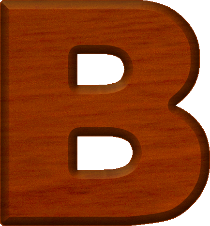 Letter B Clip Art At - Wooden Letter B Png (434x467), Png Download