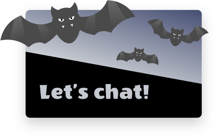 Livechat Scary Halloween Eye-catcher - Bat (900x570), Png Download