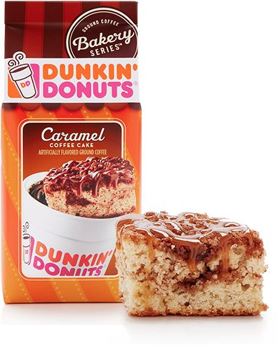 Caramel Coffee Cake - Dunkin' Donuts Blueberry Muffin Medium Roast Ground (396x493), Png Download