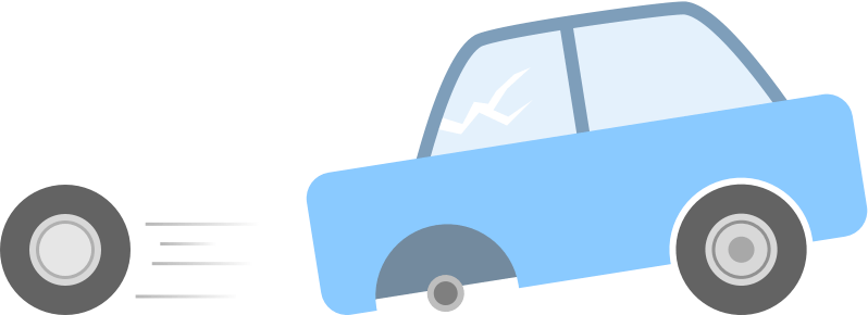 Cartoon Of Broken Car - Broken Car Cartoon Png (798x290), Png Download