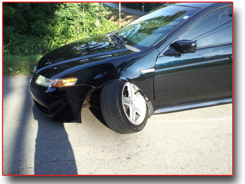 Acura With Damaged Wheel Hub - Lebanon Friendly Sunoco (480x360), Png Download