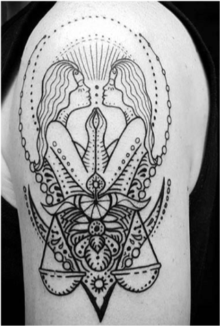 This Page Features A Selection Of Gemini Tattoos - Gemini Tattoos (504x504), Png Download