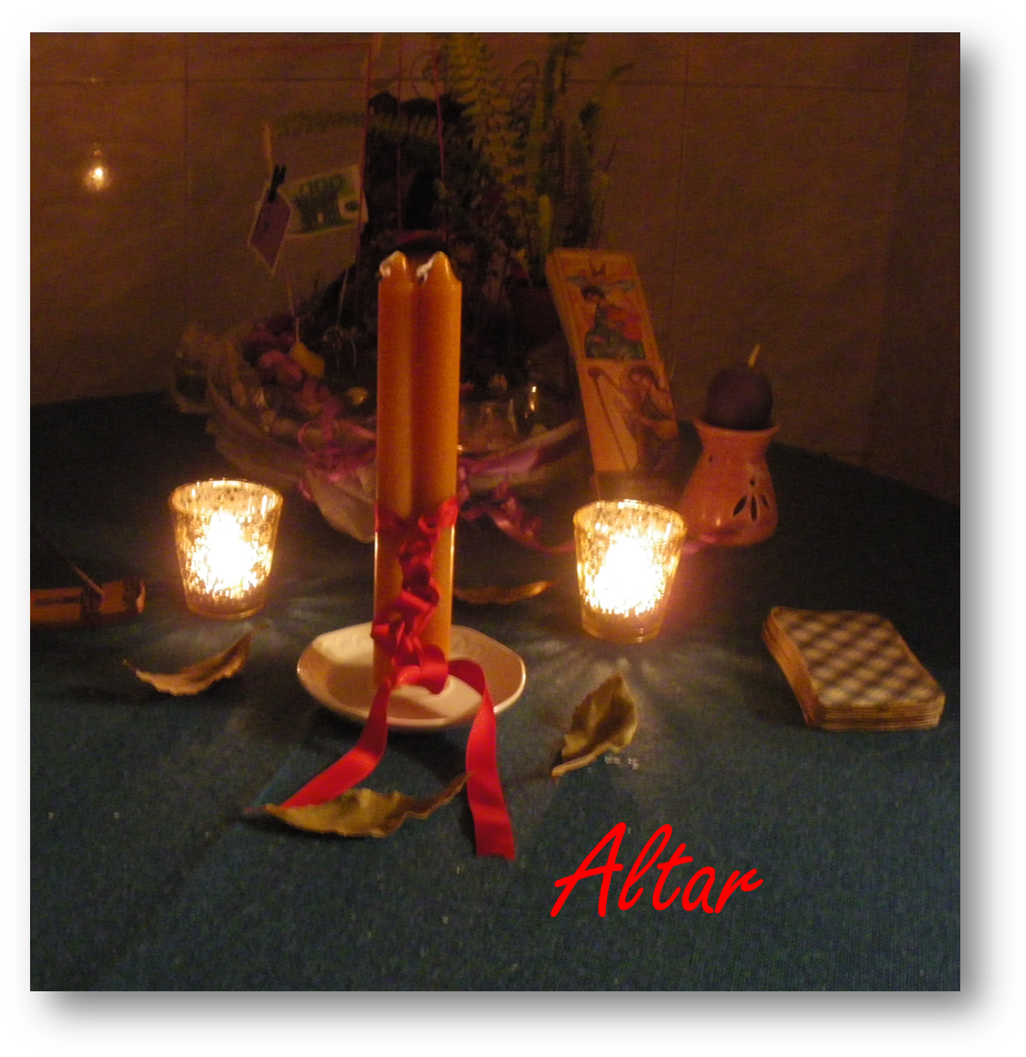 Antes De Iniciar Cualquier Ritual Con Velas Tenemos - Altar Con Vela Roja Para El Amor (932x958), Png Download