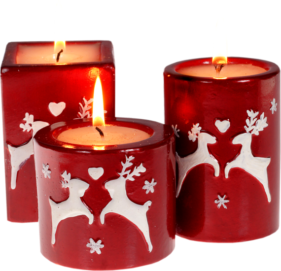 Bougie De Noel Tube Png (570x550), Png Download