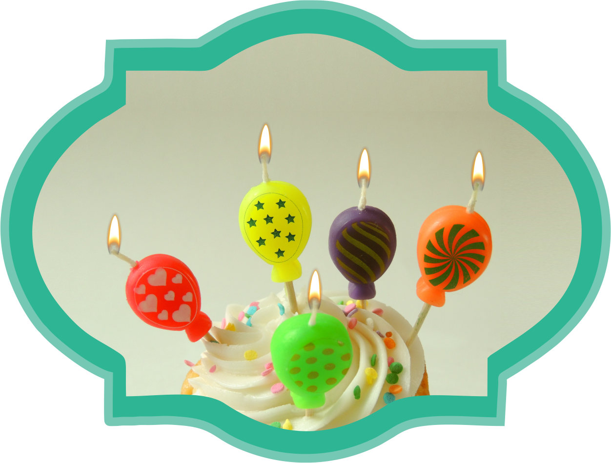 Vela Globos - Candle (1252x949), Png Download