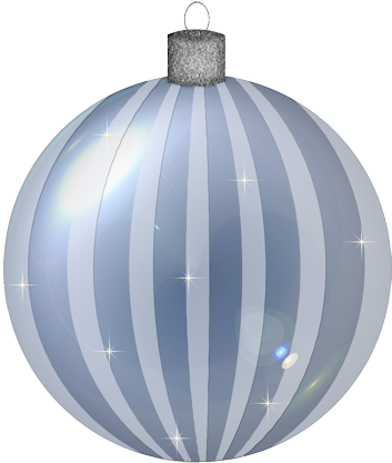 Christmas Ornaments Clipart Silver Ornament - Christmas Ornament (401x448), Png Download