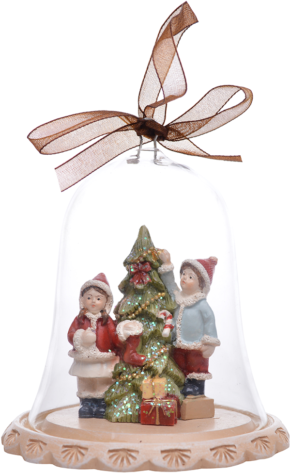 Glass Bell "children's Christmas" For Hanging - Bell (1000x1000), Png Download