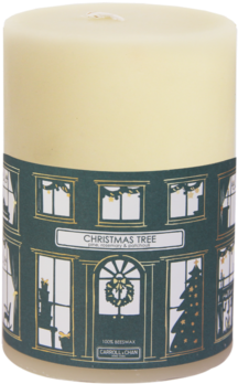 Christmas Tree 100% Beeswax 3×5 Inch Pillar Candle - Candle (500x500), Png Download