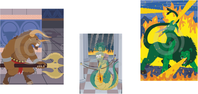 Research Any One Greek Mythical Creature Or Monster - Monster (757x361), Png Download