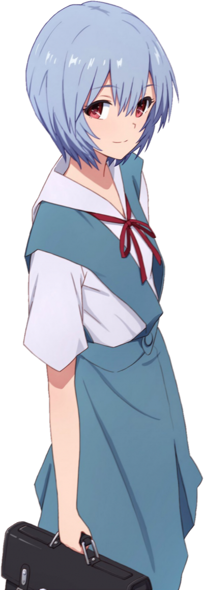 View Schoolgirl Cirno , - Evangelion Best Girl (700x1196), Png Download