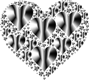 Heart Love Romance Computer Icons Black And White - Portable Network Graphics (378x340), Png Download