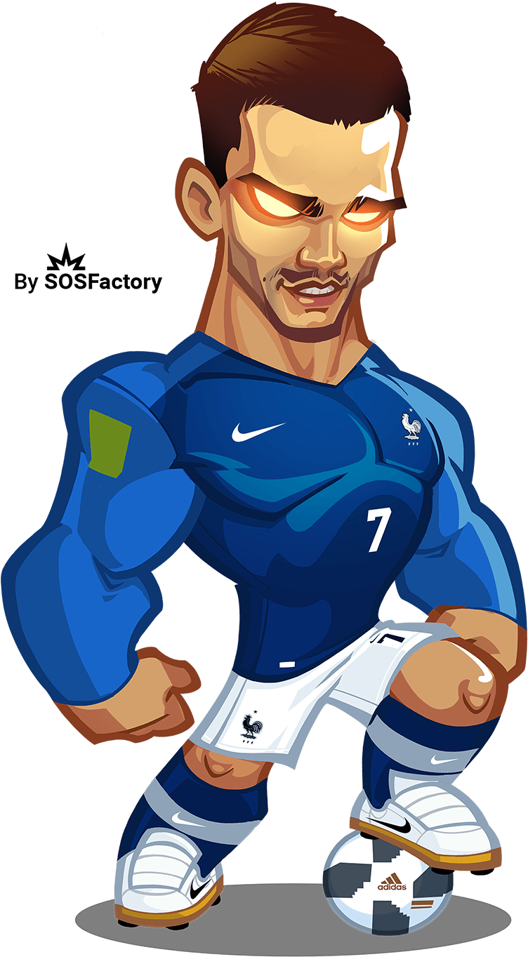 Antoine Griezmann - Griezmann Cartoon (1000x1413), Png Download