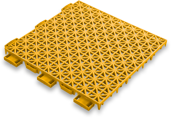 Single Sample Court Tile In Yellow - Taiwan Taoyuan International Airport (583x404), Png Download