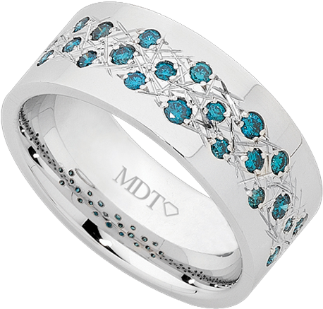 Random Set Dress Ring With Sky Blue Diamonds C915 - Ring (500x500), Png Download