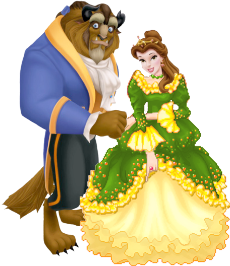 Belle Amp Beast Together Clipart - Beast Disney (468x555), Png Download