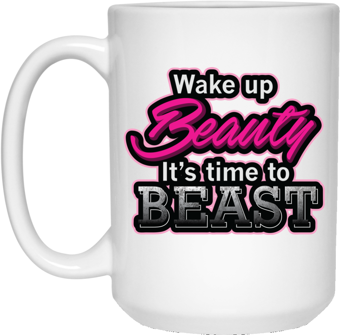 Wake Up Beauty, Beast White Mug - Love Paris Eiffel Tower France Flag Tourist T Shirt (1155x1155), Png Download