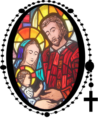 Holyfamilythisone2 - Holy Family Stained Glass (317x384), Png Download