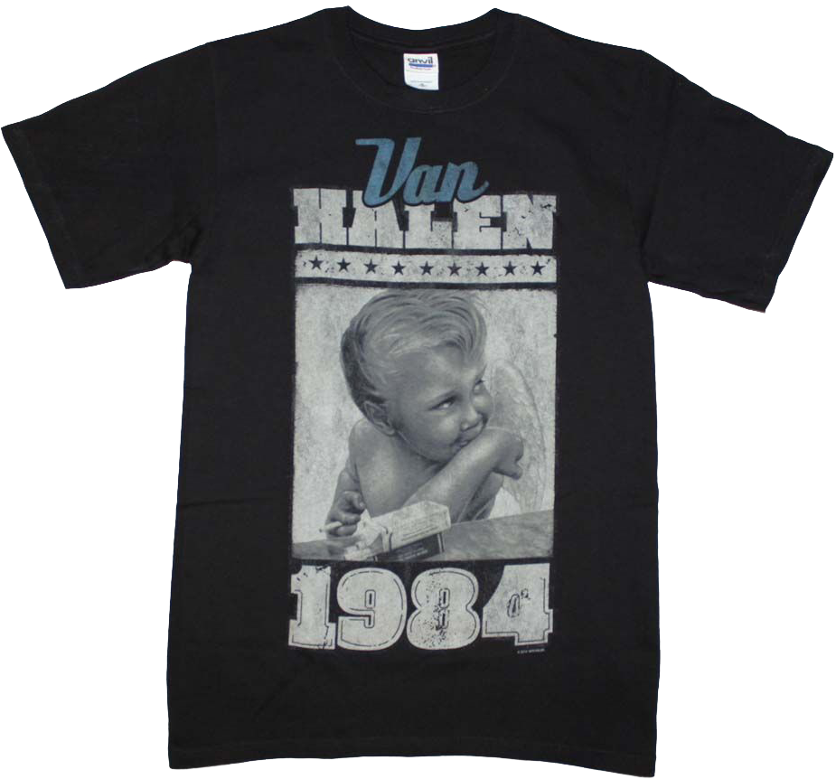 1984 Sketch Van Halen T-shirt - Van Halen 1984 Baby Jumbo Print T-shirt (925x862), Png Download