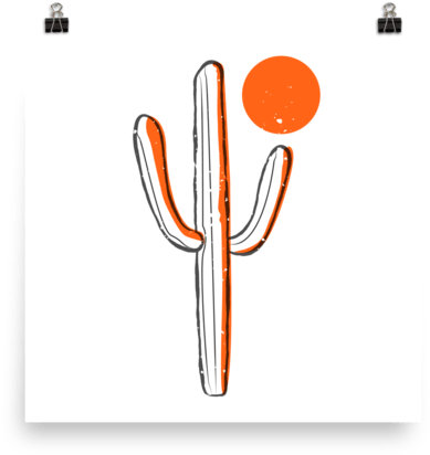 “saguaro” Print - Sign (600x600), Png Download