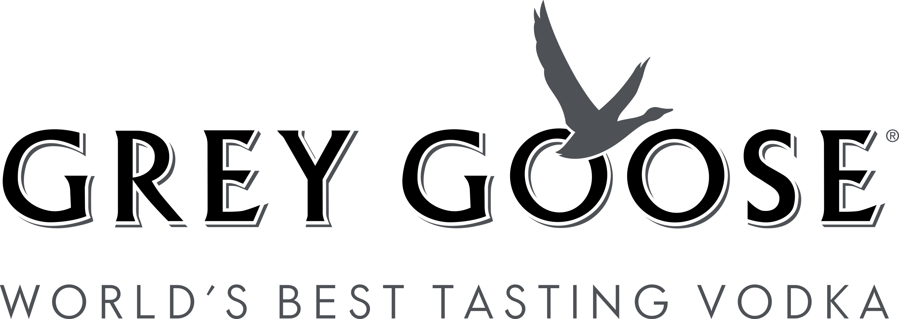 Vodka Grey Goose Logo (3054x1086), Png Download