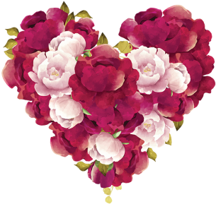 Flower In Heart Shape, Flower In Heart Shape, Flower, - Coração Flor Png (360x360), Png Download