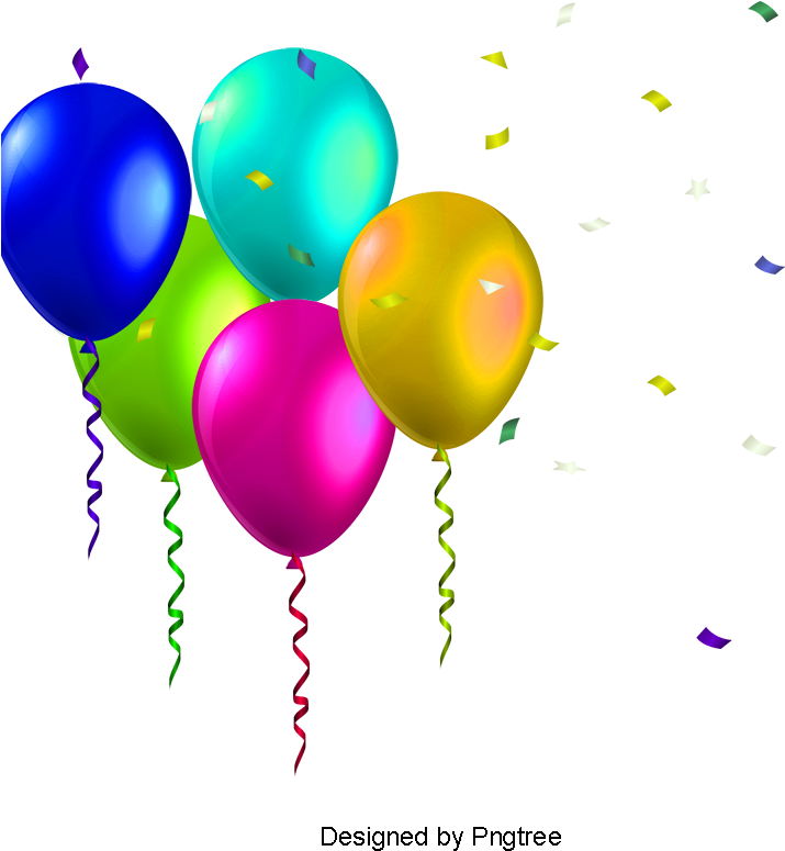Birthday Balloons, Colored Balloons, Birthday Vector - Balloon (800x800), Png Download