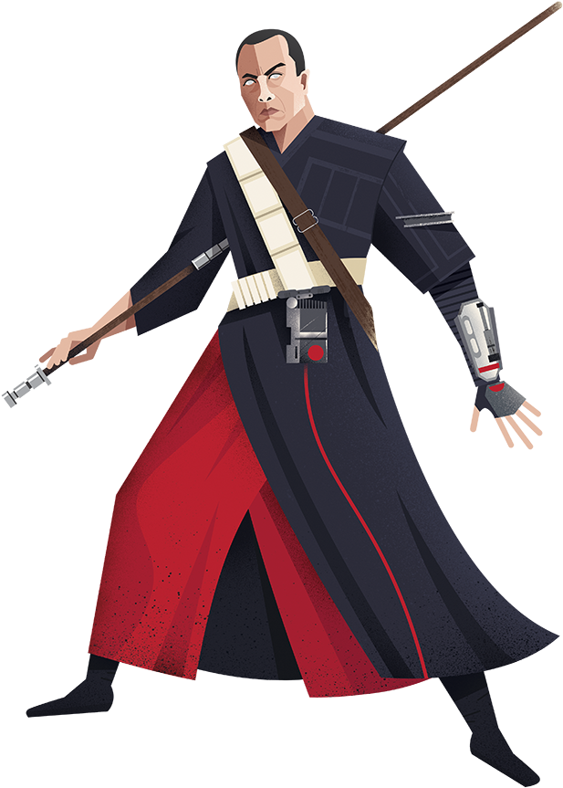 Chirrut Îmwe - Chirrut Transparent Star Wars (672x950), Png Download