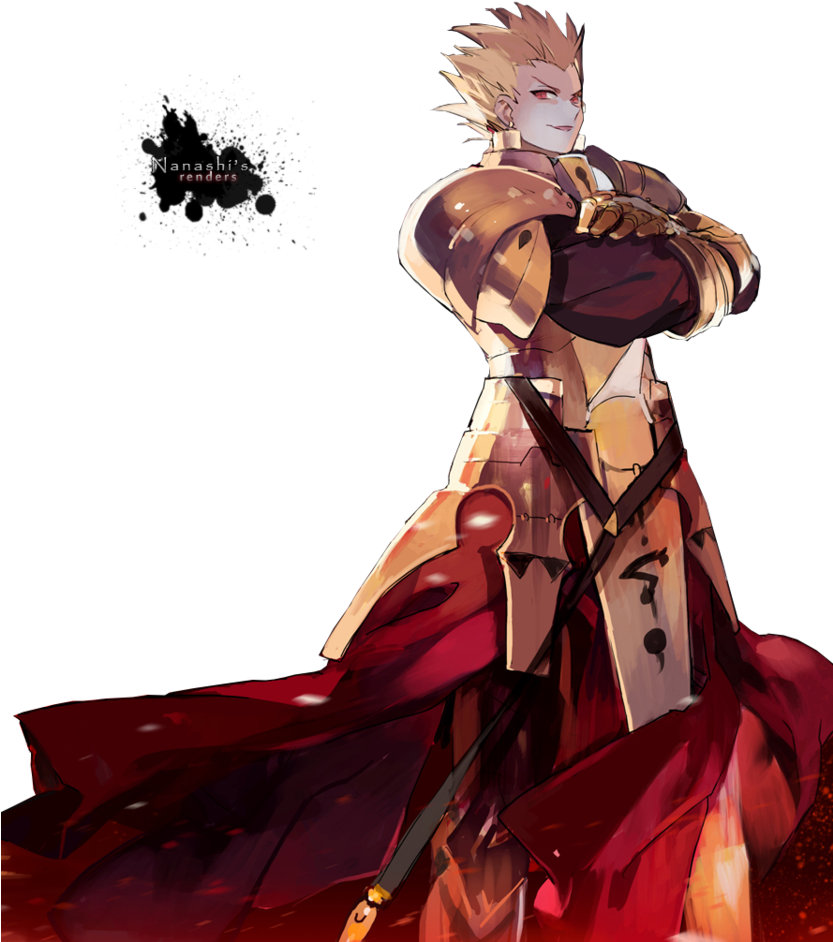 "i Speak Of Genesis - Gilgamesh Fate Stay Night Render (832x959), Png Download