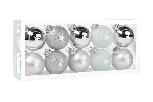 Christmas Tree Ornaments, 10 Pack - Christmas Ornament (500x500), Png Download