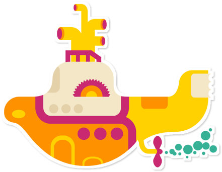 Adesivo Yellow Submarine De @angelonogueira - Yellow Submarine Png (450x450), Png Download