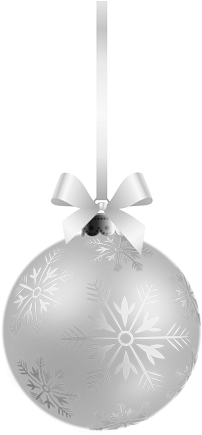 Silver Christmas Ornaments Png - Christmas Ornament (500x500), Png Download