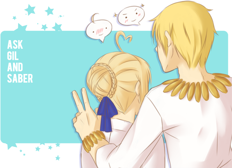 Gil And Saber (750x536), Png Download