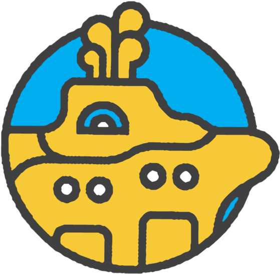 City Bean Icon Yellow Submarine Large Color (1000x600), Png Download