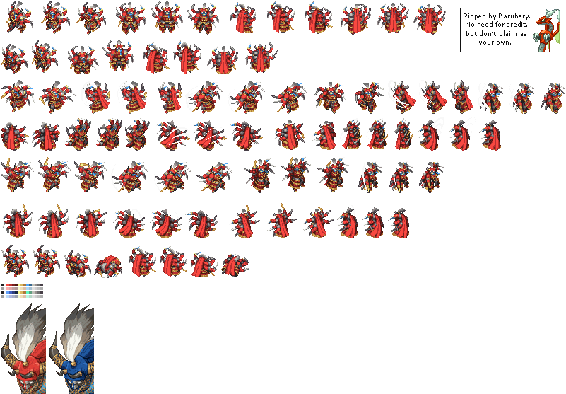 Click For Full Sized Image Gilgamesh - Final Fantasy 12 Sprites (816x572), Png Download