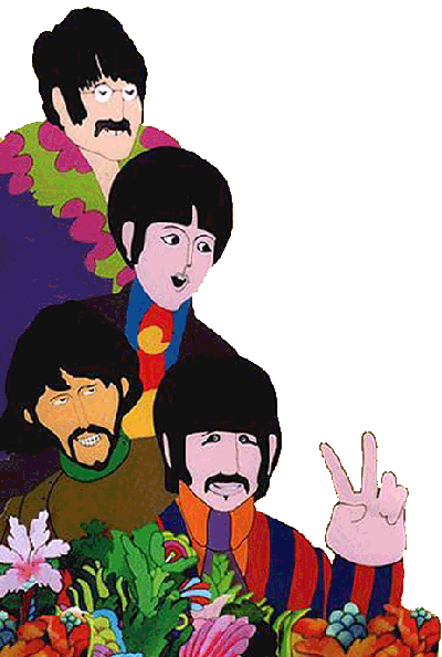 The - Beatles Yellow Submarine Background (400x594), Png Download
