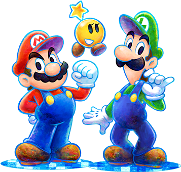 Mario And Luigi Embark On The Adventure Of Their Dreams - Mario And Luigi Dream Team Bros Artwork (360x490), Png Download