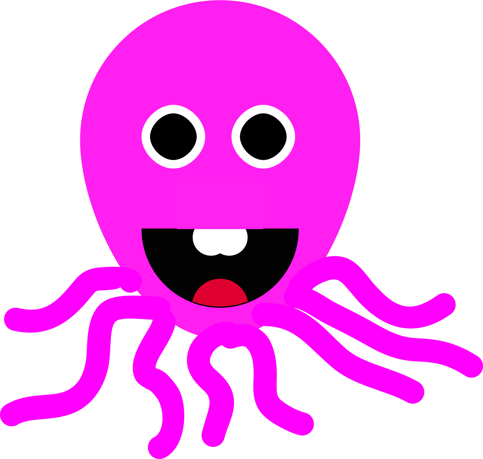 Clipart Octopus Png - Png Clipart Octopus (1668x1585), Png Download
