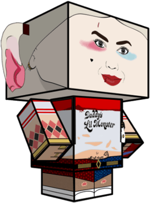 Harley Quinn Paper Toy Free Printable Papercraft Templates - Cubeecraft Harley Quinn Suicide Squad (480x480), Png Download