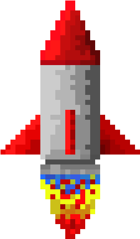 Png Library Library Art Maker - Transparent Pixel Missile (450x550), Png Download