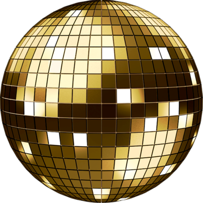 Gold Disco Ball Png (400x400), Png Download